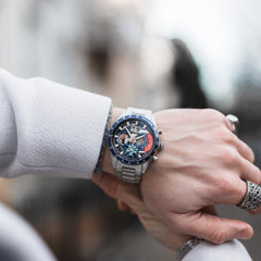 ARIES GOLD Jolter Chronograph Skeleton Watch with Sapphire Glass For Men- G 7008 S-BU