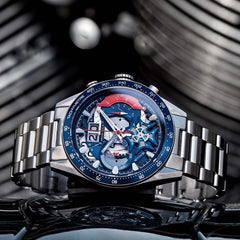 ARIES GOLD Jolter Chronograph Skeleton Watch with Sapphire Glass For Men- G 7008 S-BU