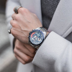 ARIES GOLD Jolter Chronograph Skeleton Watch with Sapphire Glass For Men- G 7008 S-BU