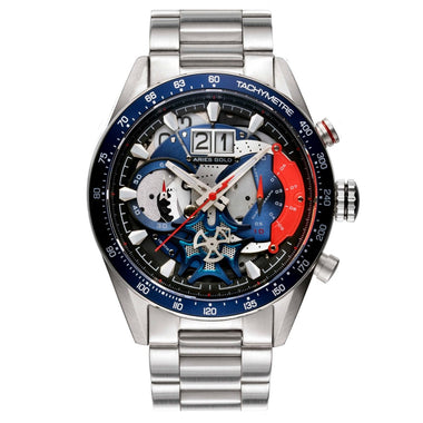 ARIES GOLD Jolter Chronograph Skeleton Watch with Sapphire Glass For Men- G 7008 S-BU