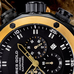 ARIES GOLD Venturer Chronograph Watch with Sapphire Glass For Men- G 7012Z BK-G