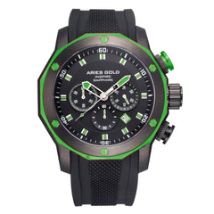 ARIES GOLD Venturer Chronograph Watch with Sapphire Glass For Men- G 7012Z BK-GN