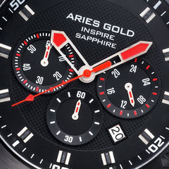 ARIES GOLD Venturer Chronograph Watch with Sapphire Glass For Men- G 7012Z BK-R