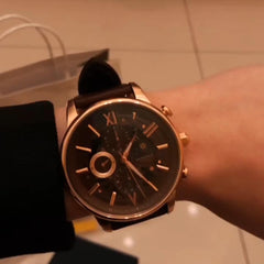 ARIES GOLD Belfast Moon Chronograph Watch with Skeleton Dial For Men's- G 7013 RG-CF