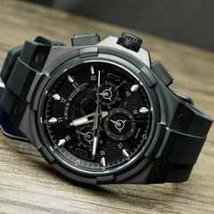 ARIES GOLD Lightning Chronograph Skeleton Watch with Sapphire Glass For Men- G 7016 BK-BK