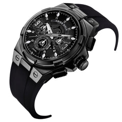 ARIES GOLD Lightning Chronograph Skeleton Watch with Sapphire Glass For Men- G 7016 BK-BK