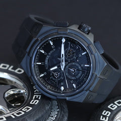 ARIES GOLD Lightning Chronograph Skeleton Watch with Sapphire Glass For Men- G 7016 BK-BK