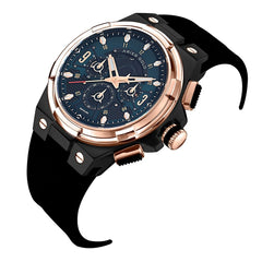 ARIES GOLD Lightning Chronograph Skeleton Watch with Sapphire Glass For Men- G 7016 BKRG-BKGN