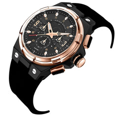 ARIES GOLD Lightning Chronograph Skeleton Watch with Sapphire Glass For Men- G 7016 BKRG-BKRG