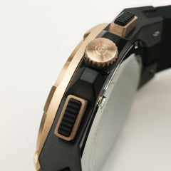 ARIES GOLD Lightning Chronograph Skeleton Watch with Sapphire Glass For Men- G 7016 BKRG-BKRG