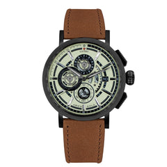 ARIES GOLD Hawk Chronograph Watch with Skeleton Sapphire Glass Dial For Men's- G 7018 BK-BEI
