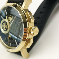 ARIES GOLD Hawk Chronograph Skeleton Watch with Sapphire Glass For Men- G 7018 G-BK
