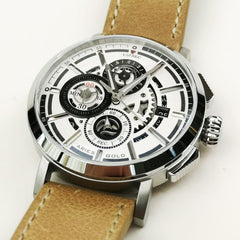 ARIES GOLD Hawk Chronograph Skeleton Watch with Sapphire Glass For Men- G 7018 S-W