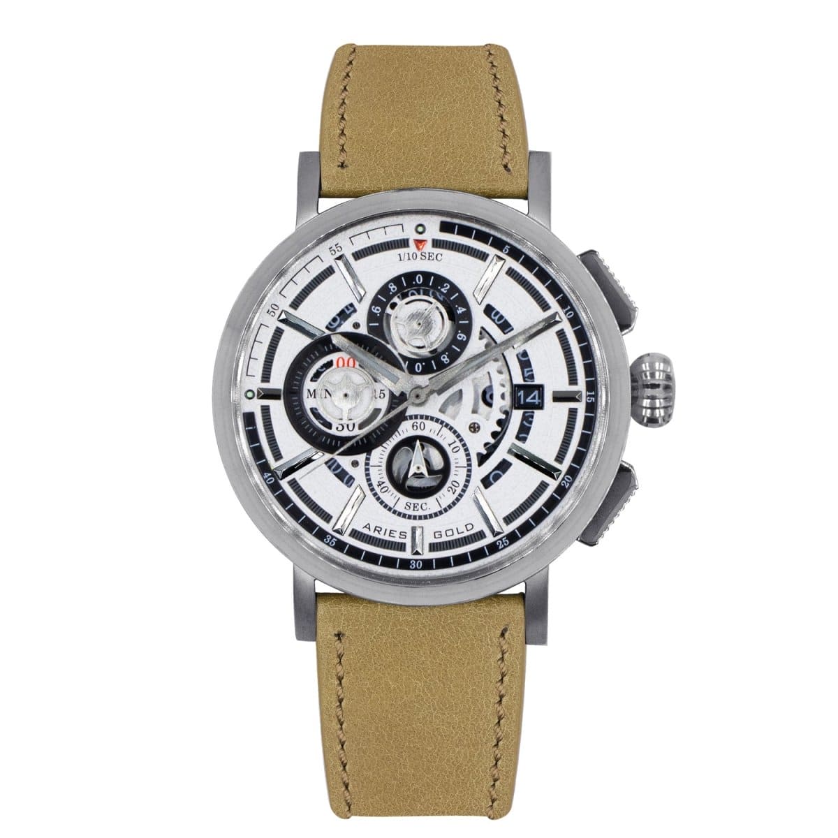 ARIES GOLD Hawk Chronograph Skeleton Watch with Sapphire Glass For Men- G 7018 S-W