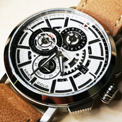 ARIES GOLD Hawk Chronograph Skeleton Watch with Sapphire Glass For Men- G 7018 S-W