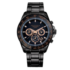ARIES GOLD Monza Chronograph Watch with Sapphire Glass For Men- G 7024 BKRG-BKRG
