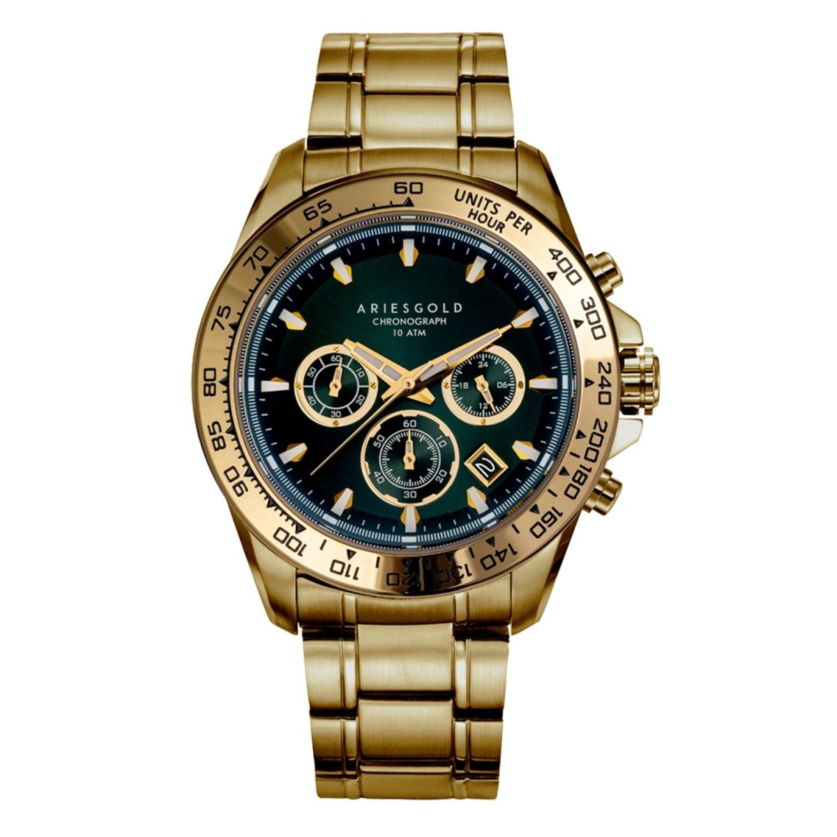 ARIES GOLD Monza Chronograph Watch with Sapphire Glass For Men- G 7024 G-GNG