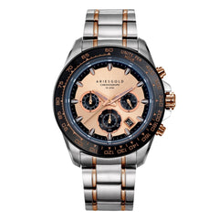ARIES GOLD Monza Chronograph Watch with Sapphire Glass For Men- G 7024 SBKRG-RG