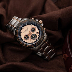 ARIES GOLD Monza Chronograph Watch with Sapphire Glass For Men- G 7024 SBKRG-RG