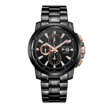 ARIES GOLD Contender Chronograph Watch with Sapphire Glass For Men- G 7301 BKR-BKRG
