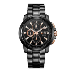 ARIES GOLD Contender Chronograph Watch with Sapphire Glass For Men- G 7301 BKR-BKRG