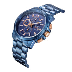 ARIES GOLD Contender Chronograph Watch with Sapphire Glass For Men- G 7301 BU-BURG