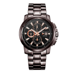 ARIES GOLD Contender Chronograph Watch with Sapphire Glass For Men- G 7301 CF-BKRG