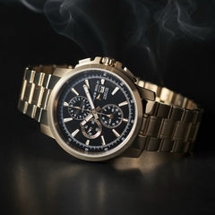 ARIES GOLD Contender Chronograph Watch with Sapphire Glass For Men- G 7301 G-BK