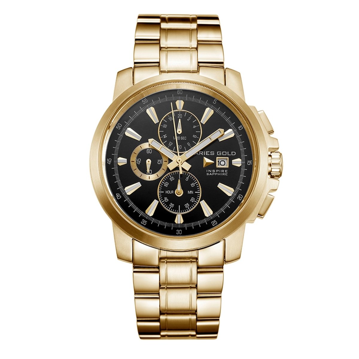 ARIES GOLD Contender Chronograph Watch with Sapphire Glass For Men- G 7301 G-BK