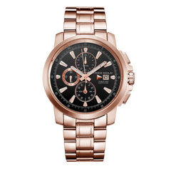 ARIES GOLD Contender Chronograph Watch with Sapphire Glass For Men- G 7301 RG-BKRG
