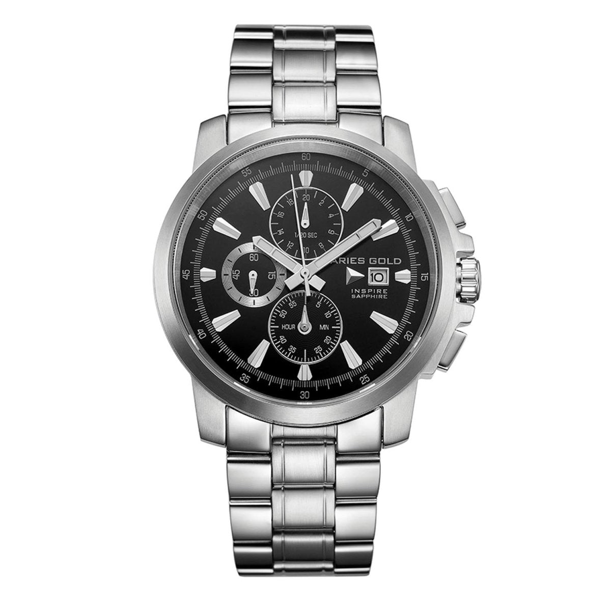 ARIES GOLD Contender Chronograph Watch with Sapphire Glass For Men's- G 7301 S-BLACK