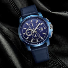 ARIES GOLD Contender Chronograph Watch with Sapphire Glass For Men- G 7301A BU-BU