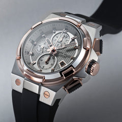 ARIES GOLD King Chronograph Watch with Sapphire Glass For Men- G 7311 2TR-SRG