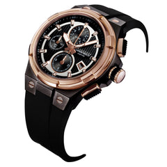 ARIES GOLD King Chronograph Watch with Sapphire Glass For Men- G 7311 BKRG-BKRG