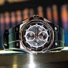 ARIES GOLD King Chronograph Watch with Sapphire Glass For Men- G 7311 BKRG-BKRG