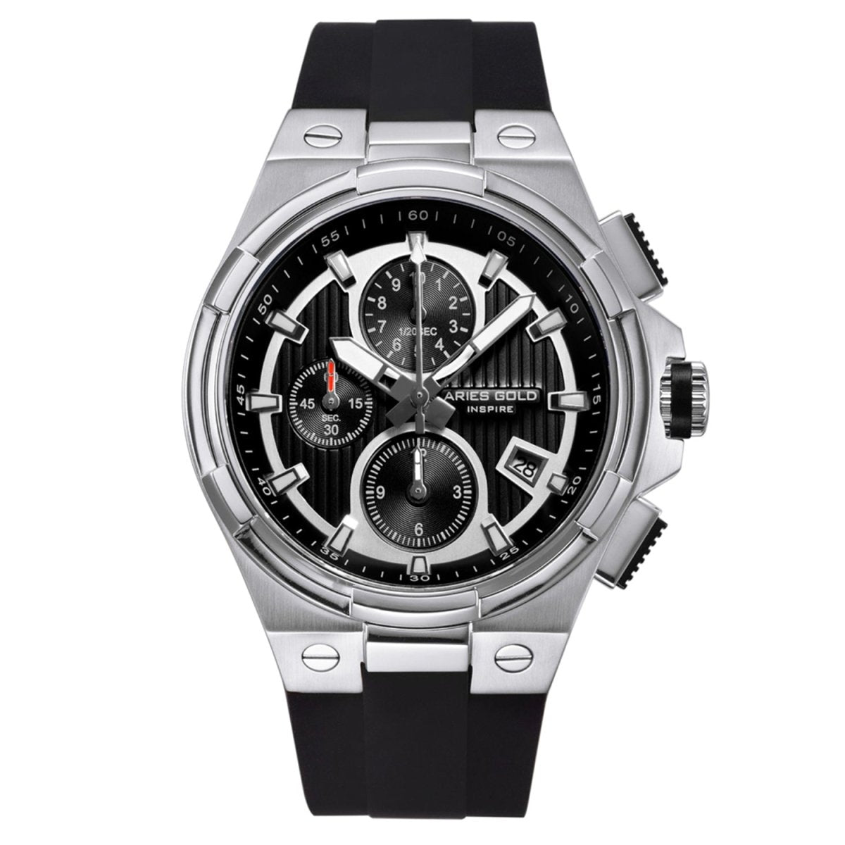 ARIES GOLD King Chronograph Watch with Sapphire Glass For Men- G 7311 S-BKS