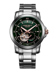 Aries Gold Forza Open Heart Automatic 21 Jewels Limited Edition Green Round Dial Men's Watch - G 9001 2TRG-GNRG