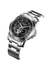 Aries Gold Forza Open Heart Automatic 21 Jewels Black Round Dial Men's Watch - G 9001 S-BK