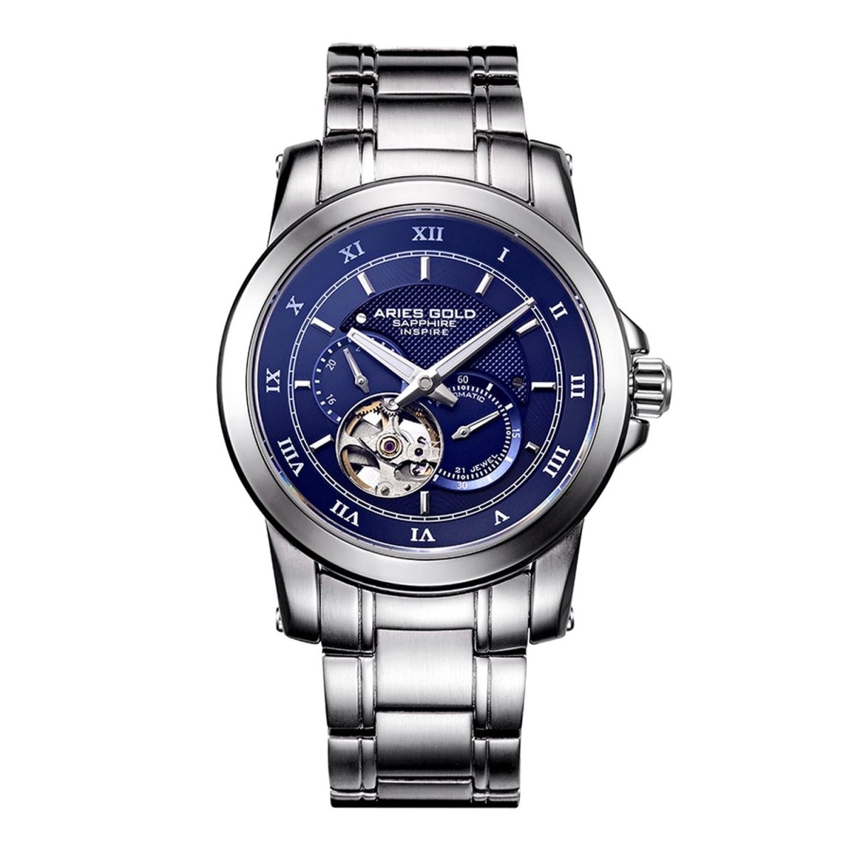 ARIES GOLD Forza 21 Jewels Automatic Multifunation Watch with Sapphire Glass For Men's- G 9001 S-BU