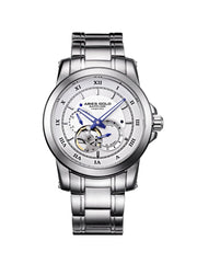 Aries Gold Forza Open Heart Automatic 21 Jewels White Round Dial Men's Watch - G 9001 S-W