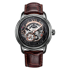 ARIES GOLD El Toro Automatic Skeleton Watch with 21 Jeweles & Sapphire Glass For Men- G 9005 AS-BK