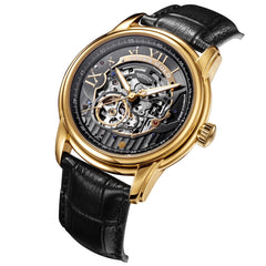 ARIES GOLD El Toro Automatic Skeleton Watch with 21 Jeweles & Sapphire Glass For Men- G 9005 G-BK