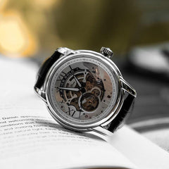 ARIES GOLD El Toro Automatic Skeleton Watch with 21 Jeweles & Sapphire Glass For Men- G 9005A S-S