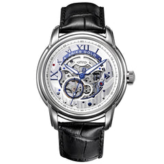 ARIES GOLD El Toro Automatic Skeleton Watch with 21 Jeweles & Sapphire Glass For Men- G 9005A S-S