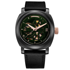 ARIES GOLD Vanguard Automatic Skeleton Watch with Sapphire Glass For Men- G 9025 BKRG-GNRG