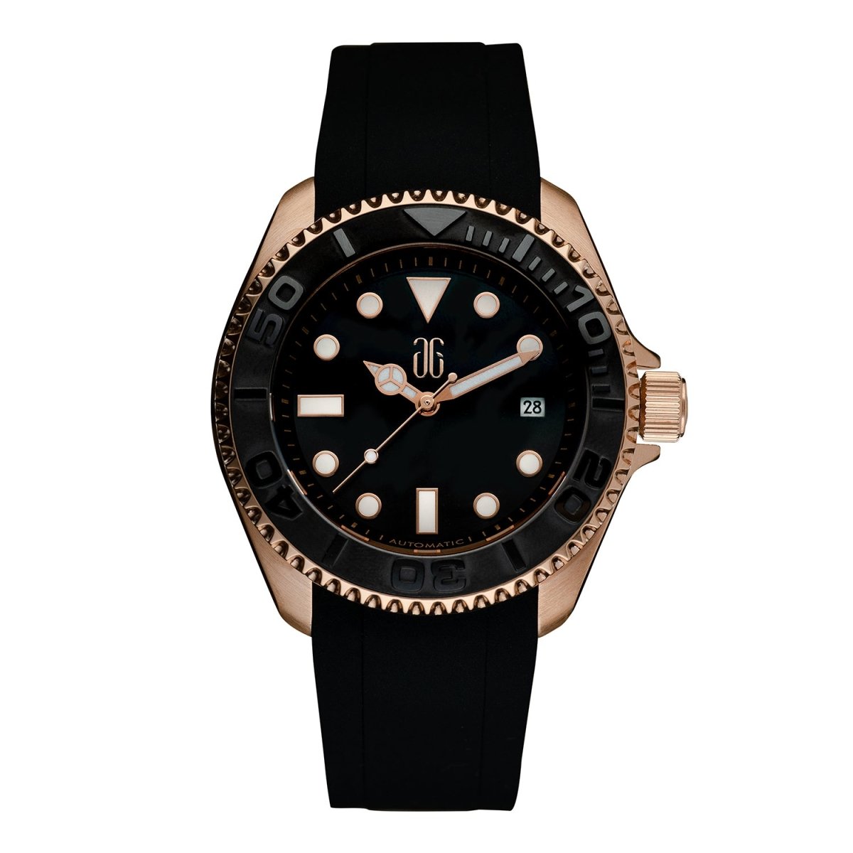 ARIES GOLD G 9040 RGYM-BKRG AG Collective Automatic Watch with Sapphire Glass For Men