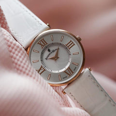 Jacques Du Manoir Sina Swiss Made Analogue MOP Round Dial Women's Watch - JCR.05