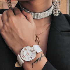 Jacques Du Manoir Sina Swiss Made Analogue MOP Round Dial Women's Watch - JCR.06