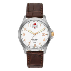 JDM Military Swiss Made ALPHA I Analog White Round Dial Men's Watch- JDM-WG001-02