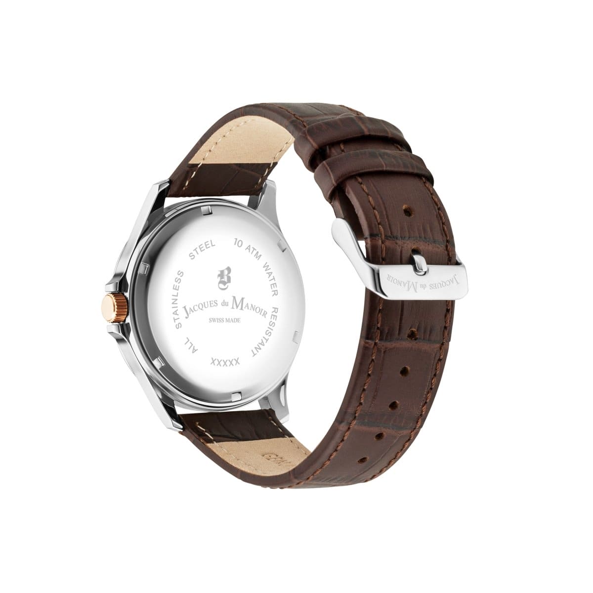 JDM Military Swiss Made ALPHA I Analog White Round Dial Men's Watch- JDM-WG001-02